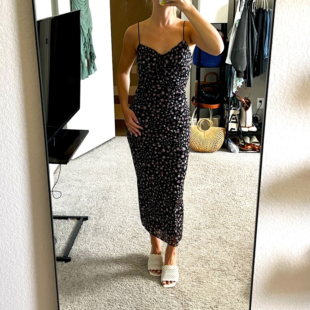 Spaghetti Strap Floral Maxi Dress